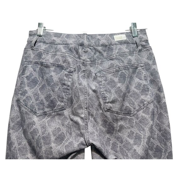 Paige Hoxton Slim Snake Print Pants Womens 30 Gray High Rise Straigh Leg Western - Picture 13 of 14